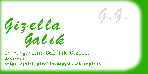 gizella galik business card